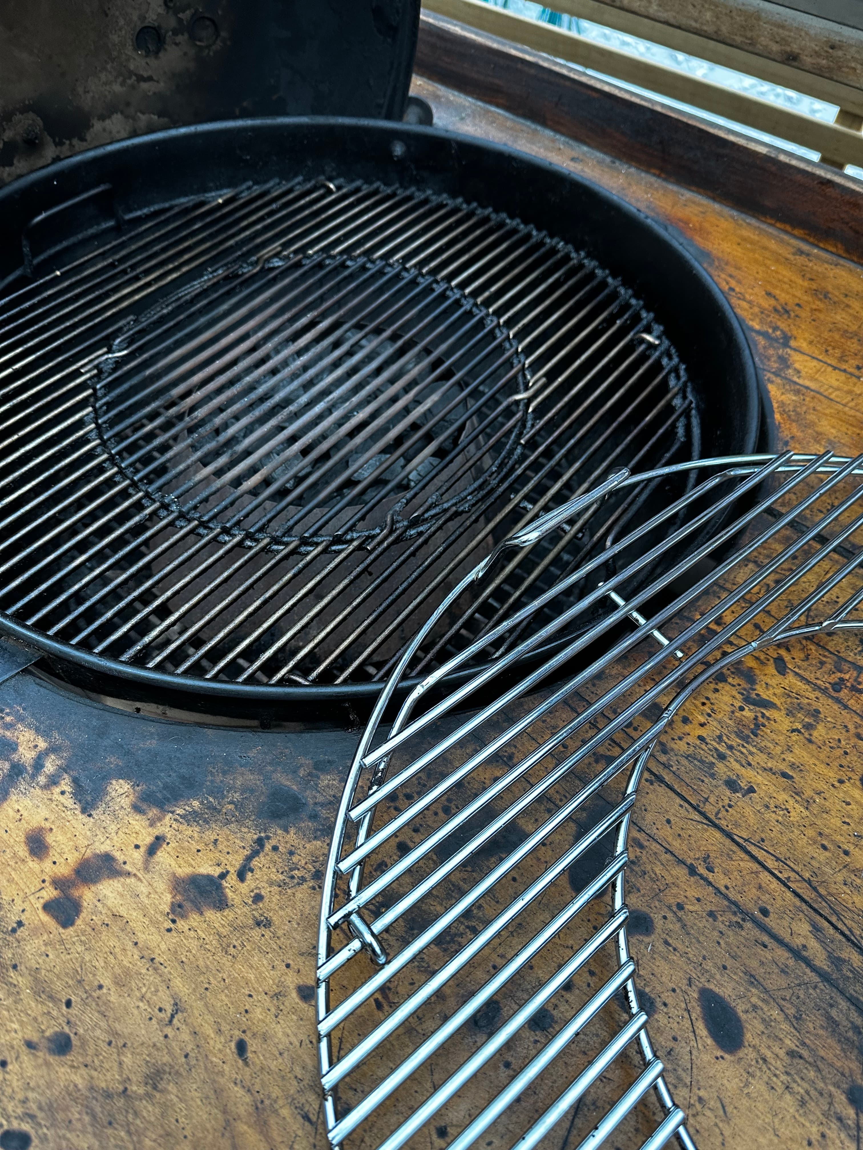 Grills before and after